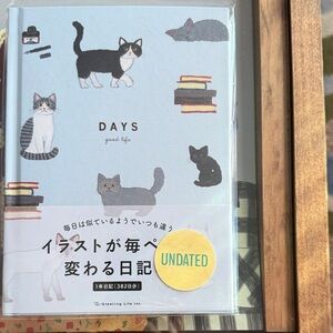 Cat-Themed Undated Planner - Blue